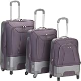 Rockland Luggage Rome Polycarbonate 3 Piece Luggage Set