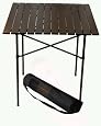 Table in a Bag TA2727 Tall Aluminum Portable Table With Carrying Bag, Brown