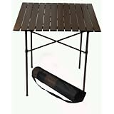 Table in a Bag TA2727 Tall Aluminum Portable Table With Carrying Bag, Brown
