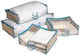 Closet Complete 67704 Storage For Dummies Set of 4 Under-the-Bed Breathable Fabric Storage Bags