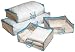 Closet Complete 67704 Storage For Dummies Set of 4 Under-the-Bed Breathable Fabric Storage Bags