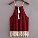 OVERMAL Blouse,Women Lace Tank Tops T shirt (Large)