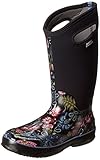 Bogs Women's Classic Tall Winter Blooms Waterproof Insulated Boot, Black Multi, 9 M US