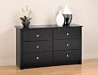 Black Sonoma Condo 6 Drawer Dresser
