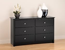 Black Sonoma Condo 6 Drawer Dresser