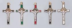 Saint Benedict Crucifix in Goldtone - 1 and 1/2'' in Height - MADE IN ITALY