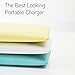 Lepow® POKI Series 5000mah Portable External Battery Pack with 2.1a Output, Safe Lithium-polymer Battery, Fast Charge, Innovative Design and Compatible with Apple iPhone, Samsung and Other USB Charged Devices - Mint Green