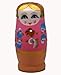 Pink Set of 5 Cutie Nesting Dolls Matryoshka Madness Russian Doll