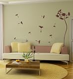 Produkt-Bild: Wandtattoo Pusteblume Nr.110 Wandaufkleber Wandmotiv (Gr&ouml;&szlig;e: 1,39m x 0,56m)