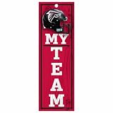 NFL Atlanta Falcons 4-by-13 Wood "My Team" Sign