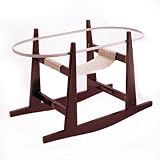 Baby Doll Bedding Foldable Moses Basket Stand, Cherry