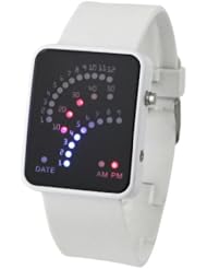 HACBIWA 2013 Cool Fashion Women Men LED Show Leatheroid Watches Big Dial watches