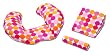 The CozyMe Pillow Retro, Nursing And Infant Development Pillow, Flamingo Disco Dots