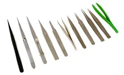 11-Piece Tweezer and Pincer Set - Precision Stainless Steel