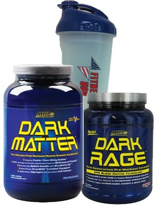 Dark Matter Blue Raspberry & Dark Rage Fruit Punch Bundle with Fitness First Shaker On Sale