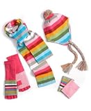 Jenni Rainbow-Striped Glove Set