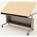 Art Table 48 x 30 -Gray Frame, Maple Surface