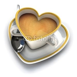 Wallmonkeys Peel and Stick Wall Decals - Heart Shaped Coffee Cup for Lovers - Removable Graphic Wallmonkeys Peel and Stick Wall Decals - Heart Shaped Coffee Cup for Lovers - Removable Graphic