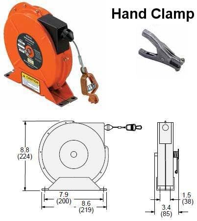 Gleason Model SD-2050-YL-C1 Enclosed Spool Static Discharge Reel, P/N: GRD-SD-2050-YL-C1