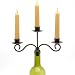 Antiqued Taper Candle Wine Bottle Candelabra
