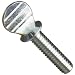 Zinc Plated Steel Thumb Screw, Spade Head without Shoulder