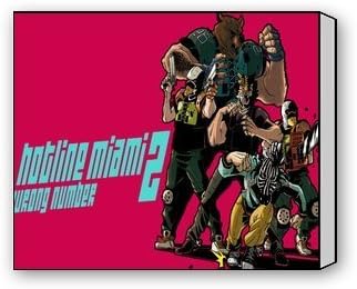 ArtShop Gallery Wrapped Hotline Miami 2 Theme Custom Modern Art Painting Wall Decor Canvas Print