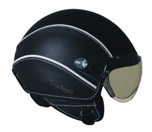 Nexx X60 Vintage Open Face Helmet (Black, X-Large)