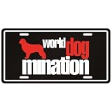New  Newfoundland : World Dog - Mination  License Plate Dog