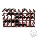 Modular 40 Bottle Pine Wine Rack -Mahogany