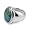 Sterling Silver Kingman and Sleeping Beauty Turquoise Inlay Ring