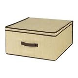 Household Essentials 316 Extra-Large Resin-Wicker Storage Box with Flap Lid