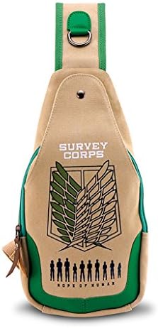 Leozaly Japenese Anime Tokyo Ghoul Collection Chest Bag #15,Eren Jaeger