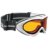 UVEX Onyx Women's Ski Goggle,Polar White Matte Frame with Double Gold Lite Lens