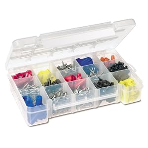 Akro-Mils 5705 Plastic Parts Storage Case for Hardware and Craft, Small, Clear