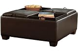 Dark Brown Storage Ottoman