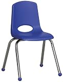 Early Childhood Resources 16 Stack Chair Chrome - Blue