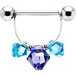 Handcrafted Shimmering Austrian Crystal Nipple Ring MADE WITH SWAROVSKI ELEMENTS