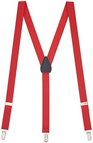 Red Solid Suspenders Gothic Emo Punk Rocker Unisex