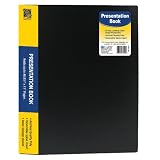 C-Line 24-Pocket Bound Sheet Protector Presentation Book, 48-Page Capacity, For 8.5 x 11-Inch Inserts, Black (33240)