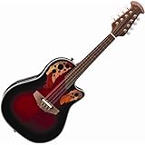 Ovation MCS148 Acoustic-electric Mandolin, Red Ruby Burst