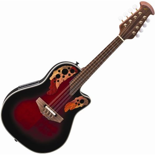 Ovation MCS148 Acoustic-electric Mandolin Red Ruby Burst
