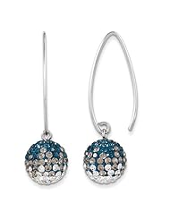 Sterling Silver Swarovski Elements Dallas Spirit Ball Earrings
