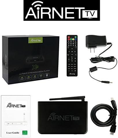 AirNet TV X9 Android TV Box - Fully Loaded Kodi with AirNet TV Updater App 2g/16g/ 4K UHD