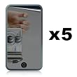 5-Pack Premium Reusable LCD Mirror Screen Protector with Lint Cleaning Cloth for Apple iPod Touch 2nd Gen 8GB 16GB 32GB