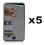 5-Pack Premium Reusable LCD Mirror Screen Protector with Lint Cleaning Cloth for Apple iPod Touch 2nd Gen 8GB 16GB 32GB