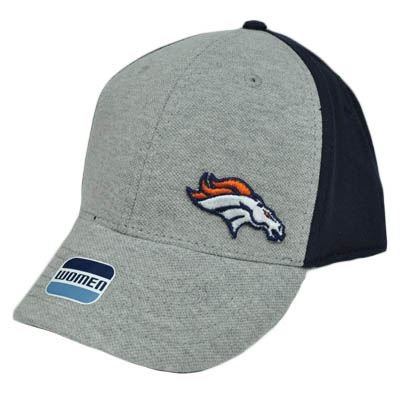 NFL Denver Broncos Gray Navy Blue Orange Jersey Cotton Cap Hat Womens Ladies