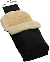 Kaiser Naturfelle 6541125 - Lammfellfußsack Natura, Farbe schwarz