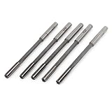 uxcell チャッキングリーマー　マシン機械リーマー　4mmのカッティング径　7.5cm全長　6つのフルート　5個入り