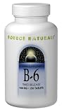 Vitamin B-6 Pyridoxine 100mg 250 Tablets - By Source Naturals