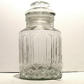 BISTRO COOKIE JAR - BISTRO COLLECTION 7 QUART GLASS COOKIE JAR by Jaf GIfts